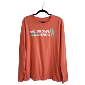 Zac Brown Band 2019 Tour Long Sleeve T Shirt Down The Rabbit Hole Mens Large